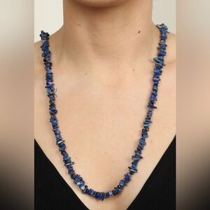 FREE PEOPLE Bohemian Single Strand Crystal Chip Necklace